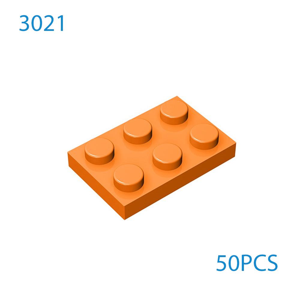 50 шт. DIY MOC Строительные блоки Тонкие Фигурки Кирпичики 2x3 Точки 12Цветов Образовательные Совместимые 3021 Игрушки для Детей Рождественский подарок