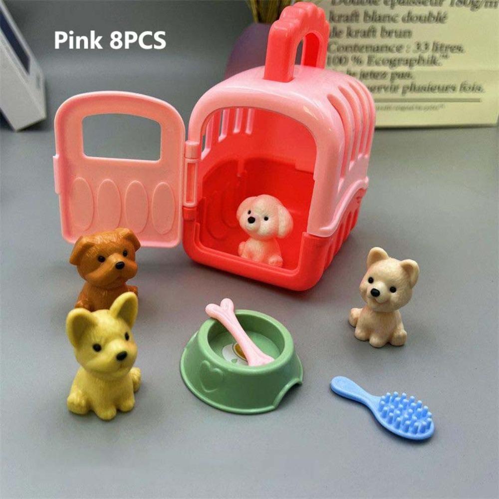 Животное щенок ролевые игры игрушка собака кукла набор сцен игры игрушки высокое качество собака корзина игрушки для домашних животных