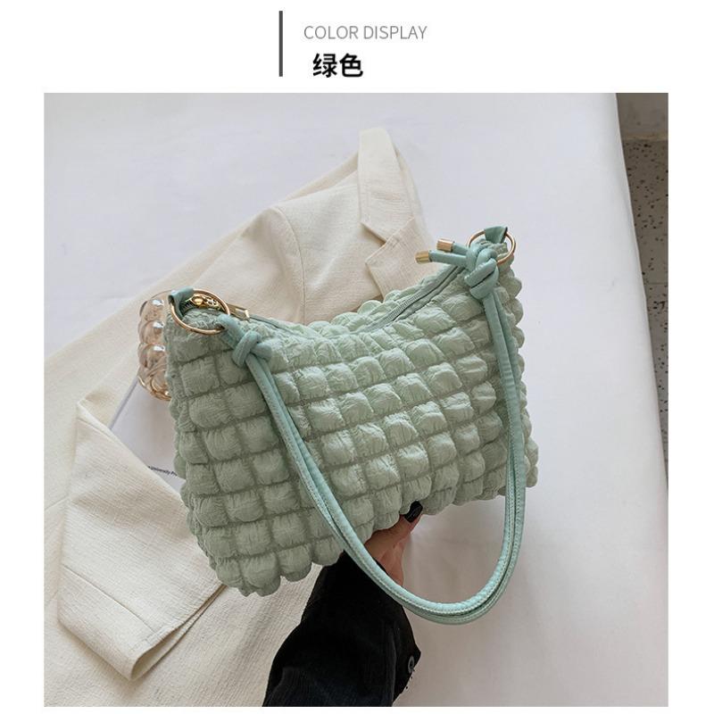 Маленькая свежая сумка-пузырь женская мягкая плиссированная сумка подмышку для девушки модная трендовая сумка на плечо простая сумочка