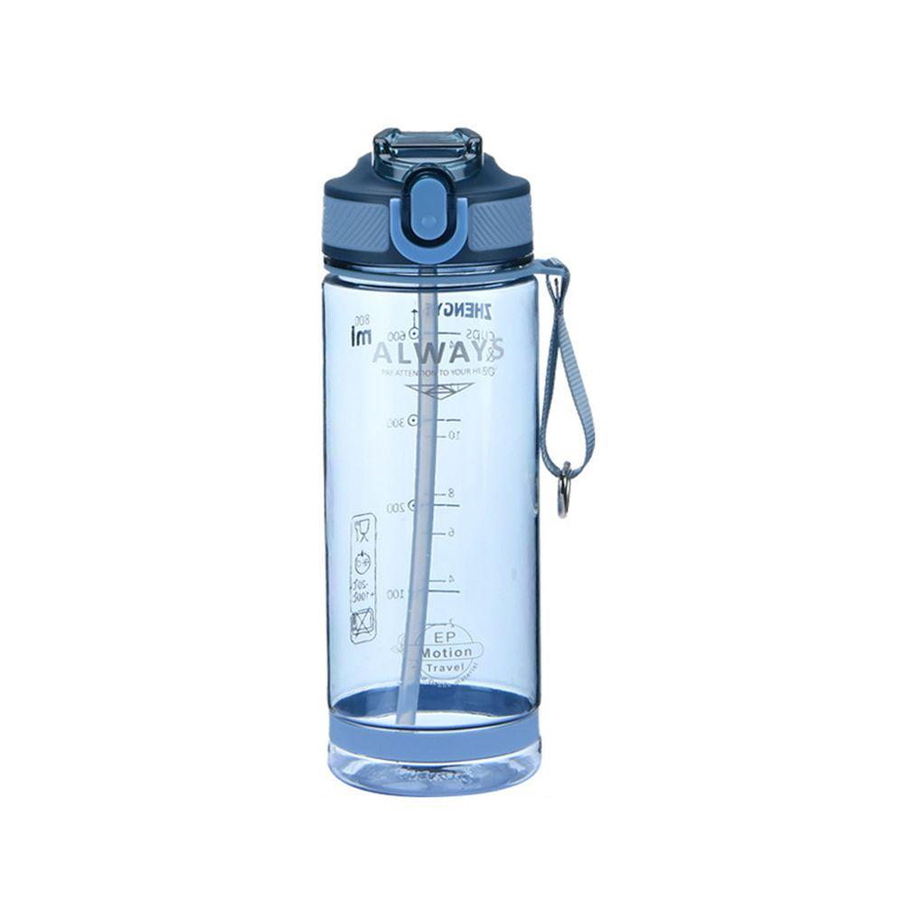 800ml Portable Plastic BPA Free Men Drinkware with Straw Sports Water Bottle Drinking Bottle