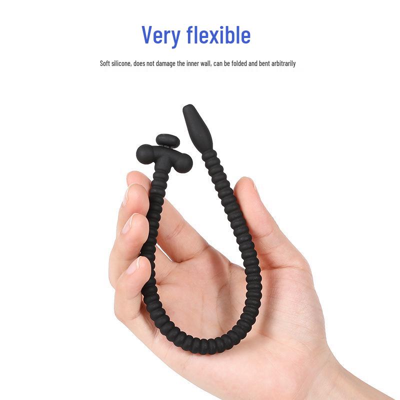 Силиконовый катетер с резьбой для мужчин, уретральная стимуляция, SM-игра