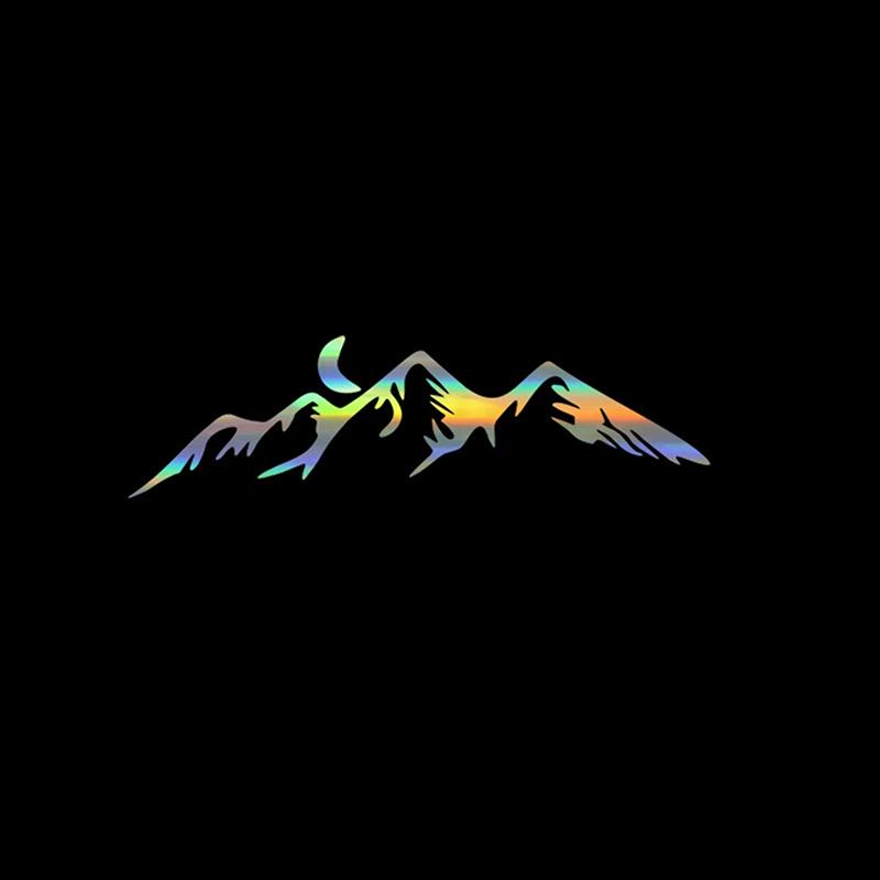 Горная Луна На открытом воздухе Персонализированное Автомобильное Зеркало Заднего Вида Зеркало для Макияжа Декоративные Наклейки Шлем Кружка Ноутбук Сотовый Телефон Милый Мини