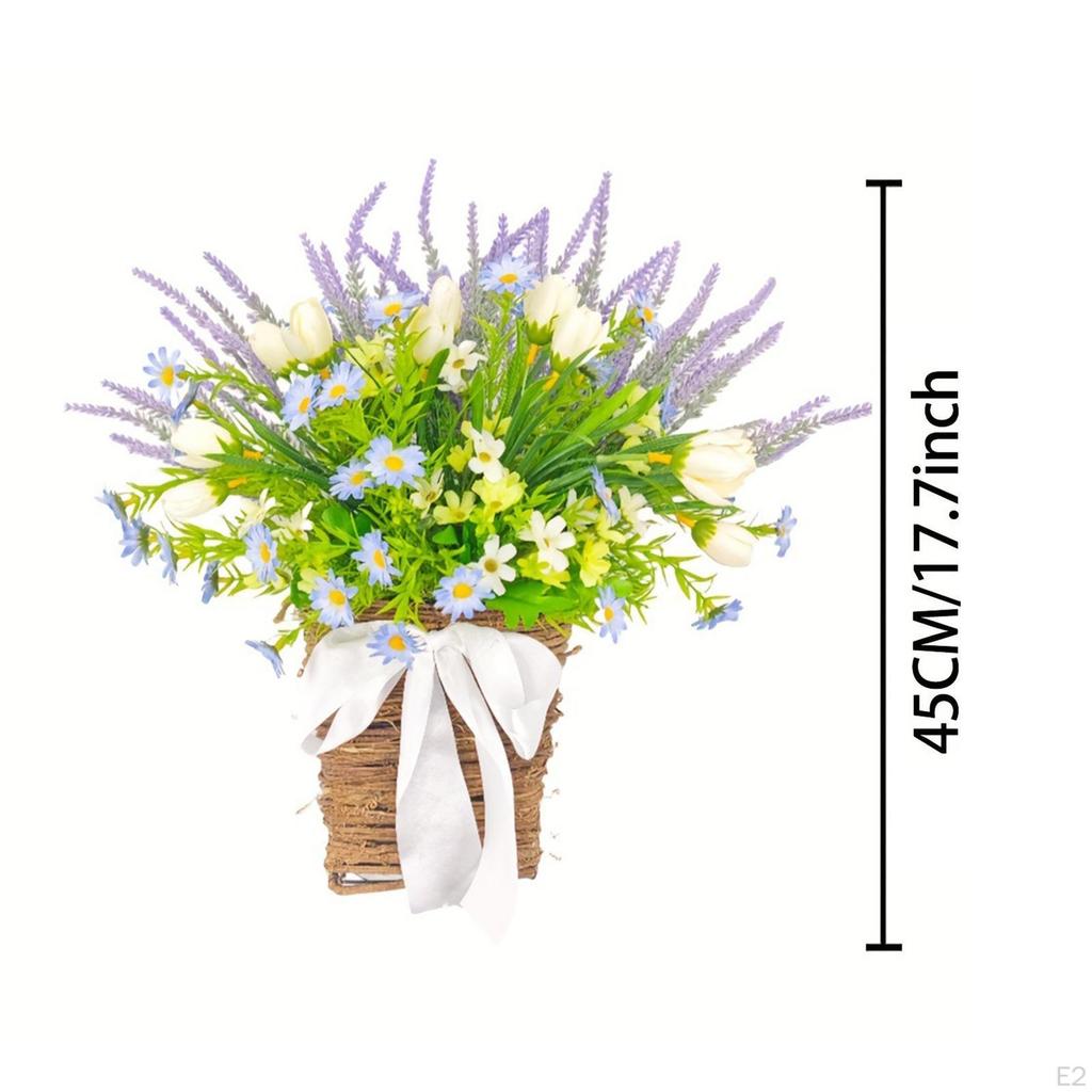 Дверная вешалка корзина венок подвесной орнамент пружина для передней стены искусственные цветы