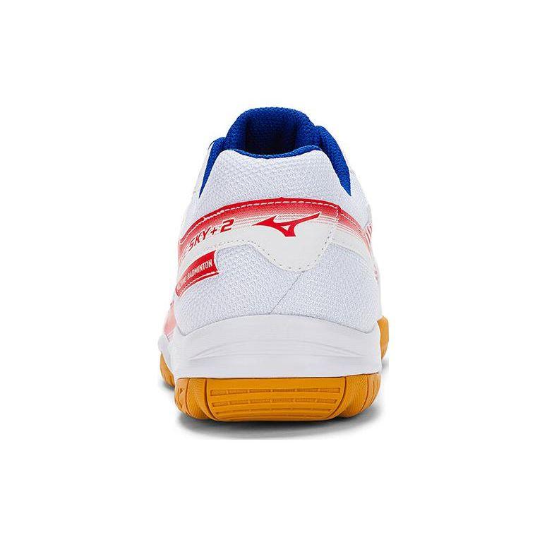 Mizuno Gate Sky Plus 2 Shock Absorbing Non-Slip Durable Low-Top Badminton Shoes Unisex Sneaker White Blue Red 71GA224003