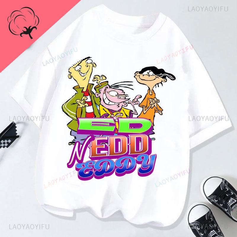 Футболка Ed Edd Eddy Телешоу Новинка Мультяшная Kawaii Милая Повседневная Смешная С Комическим Принтом Одежда Y2k Графические Футболки Хлопок Унисекс Топ