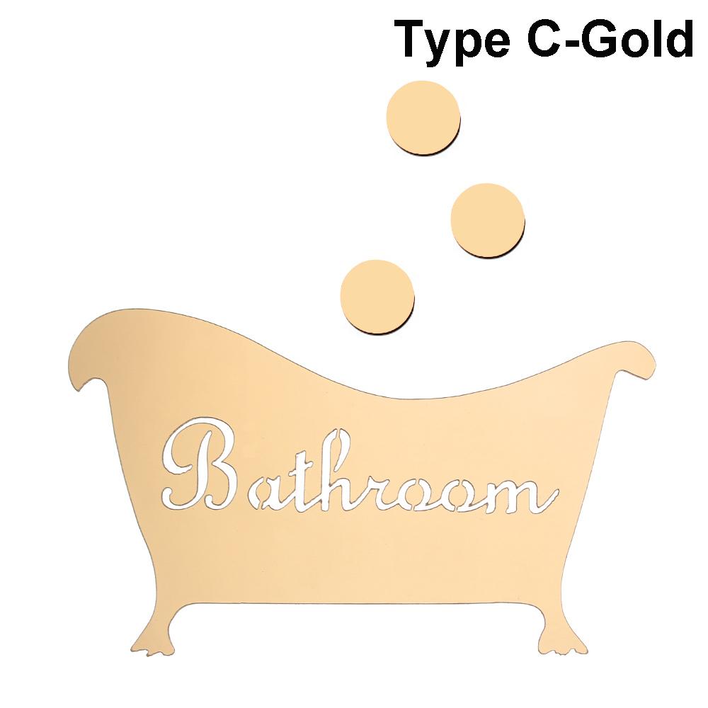 Removable 3D Toilet Entrance Sign Wall Stickers Funny Woman & Man WC Washroom Door Poster Mirror Surface Decal DIY Decor