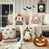 Halloween Season Ghost And Pumpkin Square Pillow Suitable For Sofas Living Rooms Bedrooms Pillow Covers Pillowcases