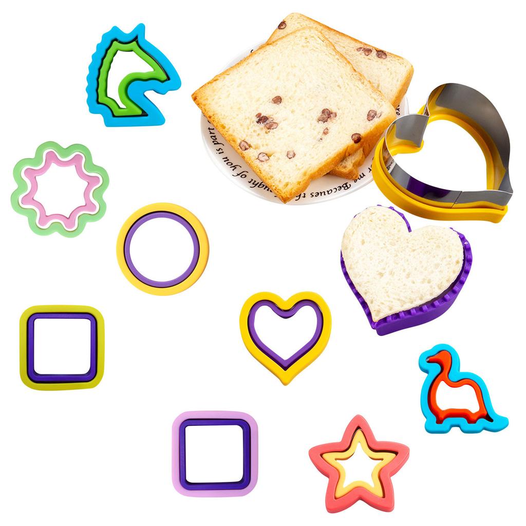 Sandwich Cutter, Cookie Cutters, Cookie Stamps And Sealer Vegetable Cutters For Kids Sandwich Maker Lunchbox Bento Box DIY Lunch