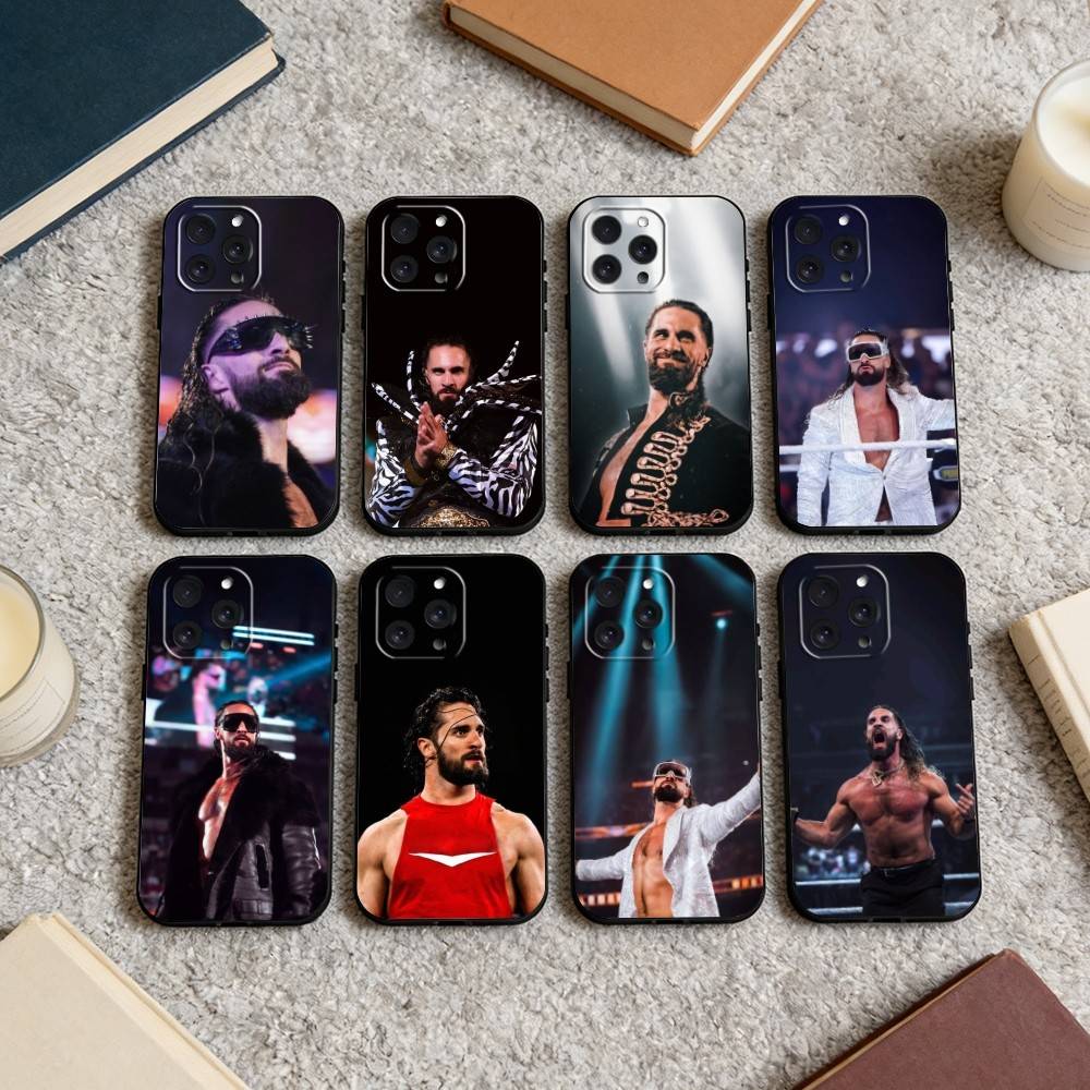 Чехол для телефона Боксер S-Сет Роллинс Для iPhone 16,15,14,13,12,17,Pro Max,Plus Силиконовый Черный Чехол