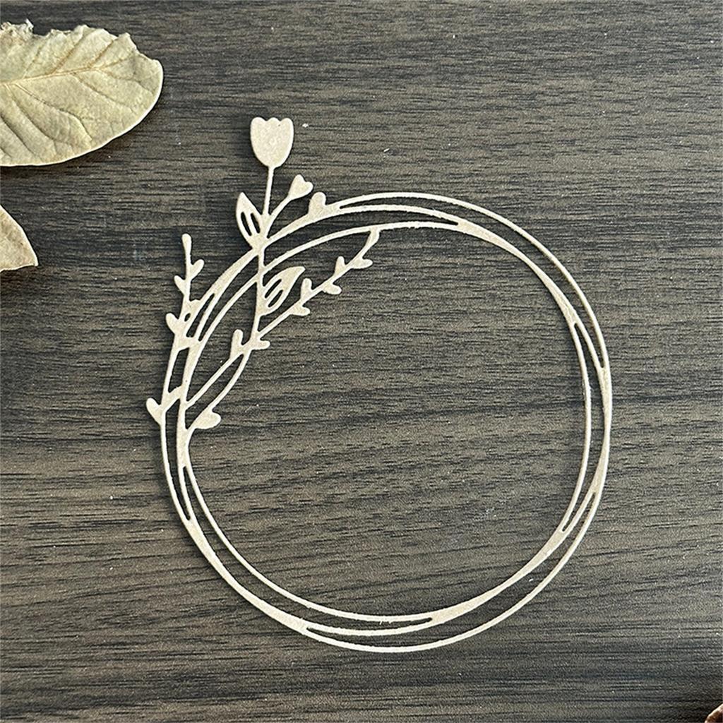 Режущие штампы «Цветочный венок» для изготовления открыток, скрапбукинга, шаблоны для вырубки из углеродистой стали, декоративные штампы для тиснения бумаги