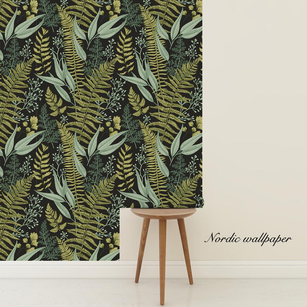 Green Leaf Wallpaper Leaves Peel And Stick Wallpaper Self-Adhesive Removable Contact Paper For Wall Covering Shelf Drawer Line