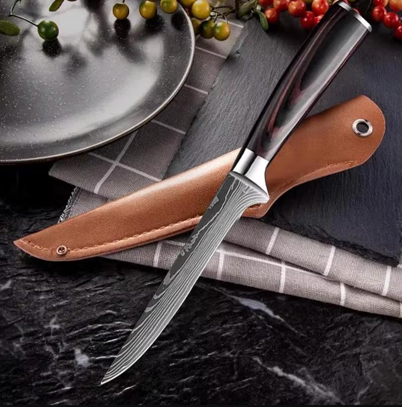 Профессиональный нож для разделки мяса, кованый нож ручной работы, ножи шеф-повара из дамасской стали, тесак для мяса, нож мясника, кухонные принадлежности