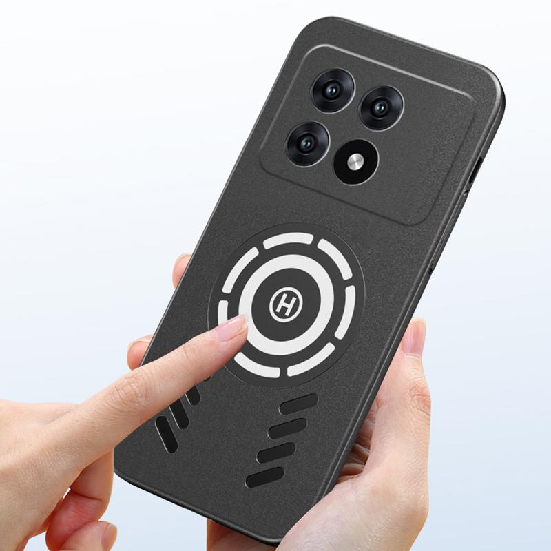 Для Xiaomi Redmi K70 K70E K60 K60E K50 K40S K40 Ultra Gaming Pro Ice Магнитное рассеивание тепла Матовый чехол для ПК Дышащий охлаждающий чехол