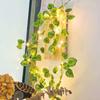 Cross-Border Green Watermelon Leaf LED Copper Wire String Lights for Turtle Green Rattan Decoration