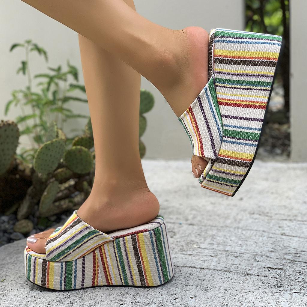 2025 новые шлепанцы на толстой подошве с леопардовым принтом, модные шлепанцы на плоской подошве с открытым носком, праздничные, ветрозащитные, пляжные, крутые тапочки для женщин