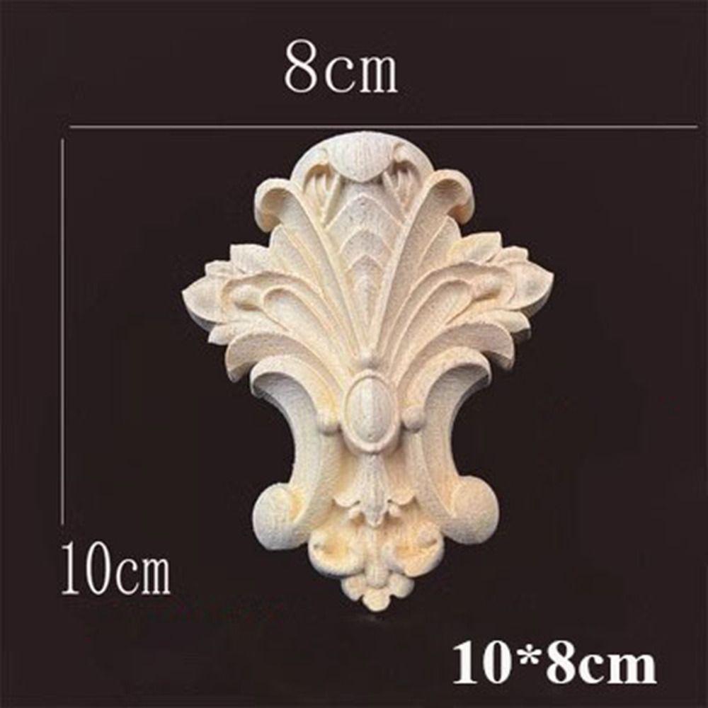 Unique Wooden Figurines Crafts Natural Floral Corner Appliques Frame Wall Door Decoration