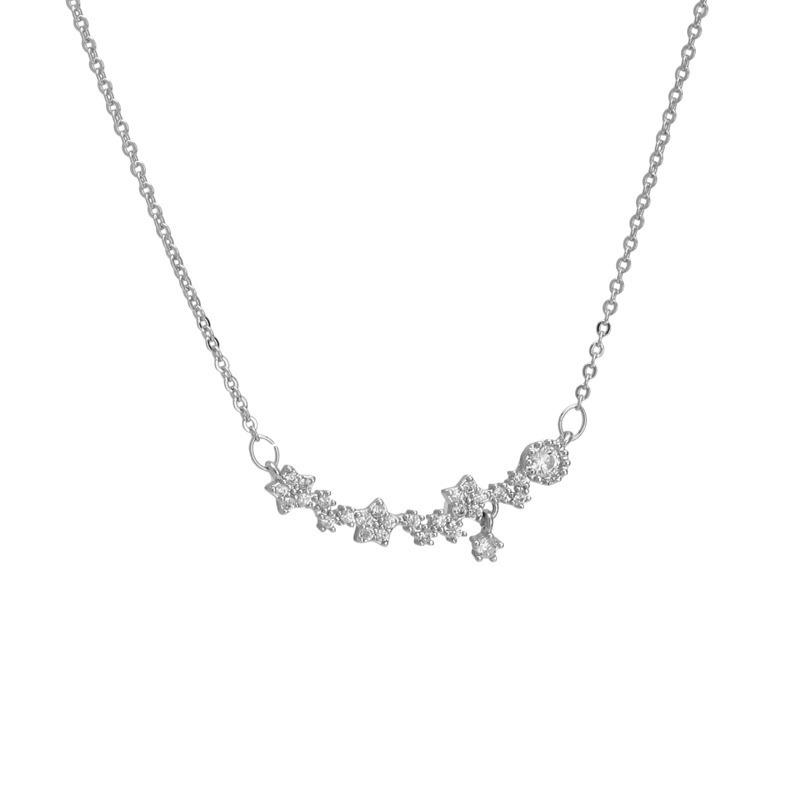 Shining Star S999 Sterling Silver Versatile Clavicle Necklace - Fashionable Cold Style Jewelry, Perfect Christmas Gift