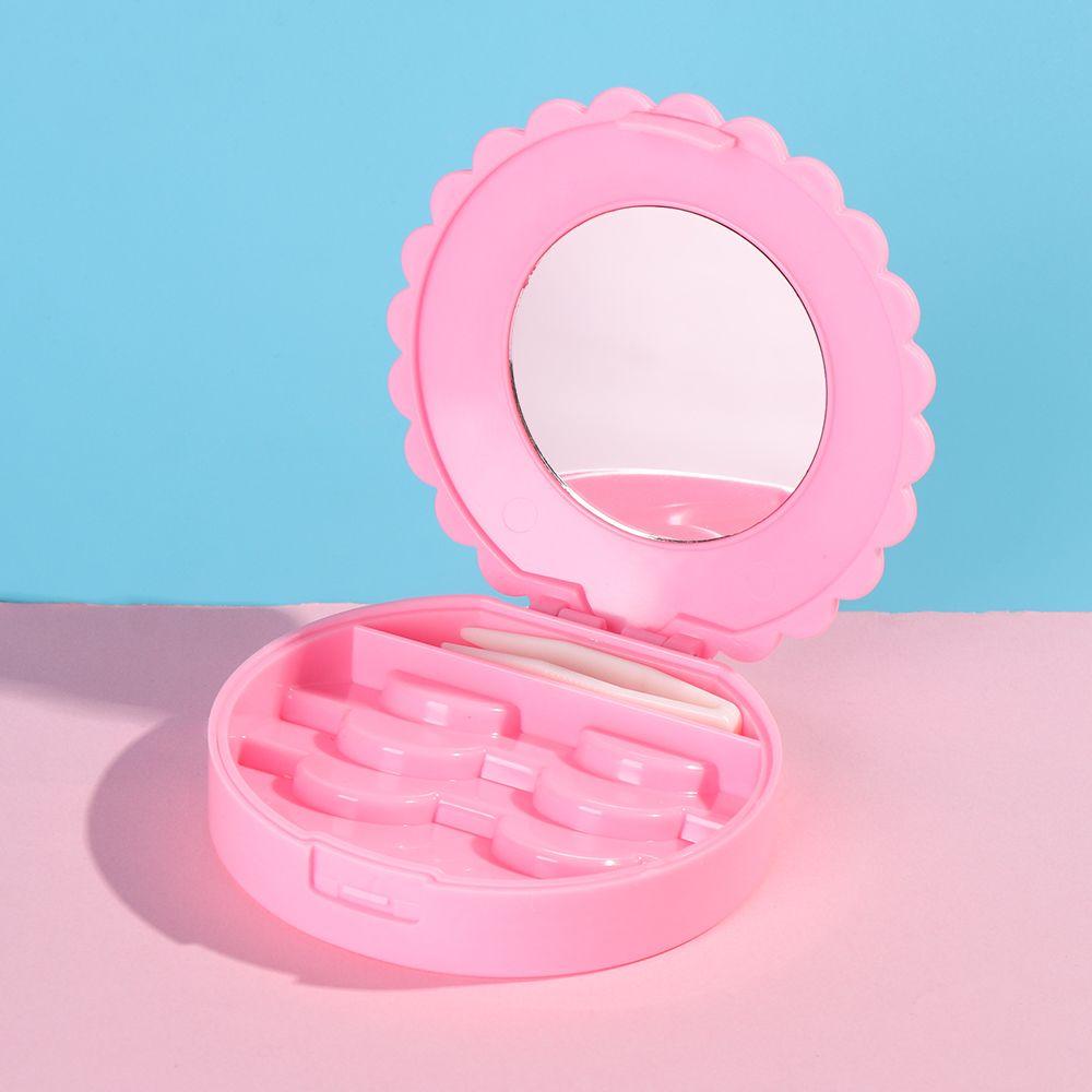 Beauty Plastic Mirror Case Lashes Container Box Makeup Tool Lashes Organizer False Eyelash Box