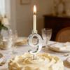 10 Pcs 0-9 Digital Birthday Cake Candle Holder Set Cakes Accessories Number Candle Holder Set for Anniversaries Celebrations