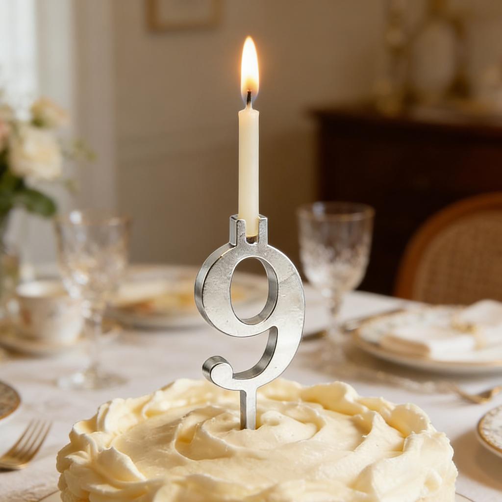 10 Pcs 0-9 Digital Birthday Cake Candle Holder Set Cakes Accessories Number Candle Holder Set for Anniversaries Celebrations