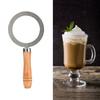Кольцо для чашки для выпечки из нержавеющей стали с термостойкой деревянной ручкой, крышка чашки чая с молоком, прокладка для десертного пузырькового чая, жареное молоко, изготовление своими руками