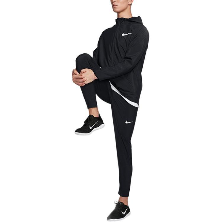Nike Мужские черные брюки для бега, средняя посадка, CD8385-010