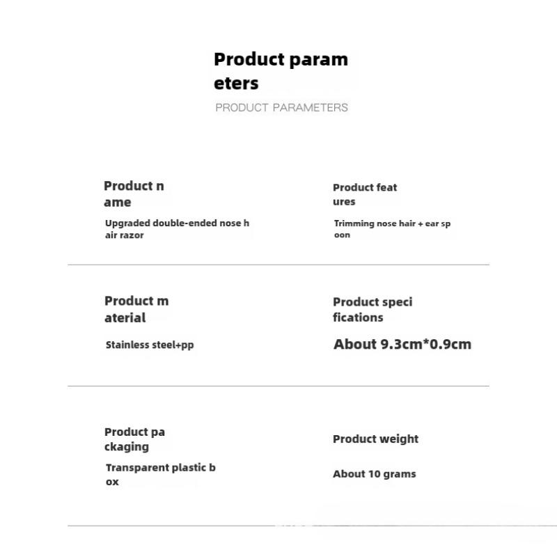 Бритва для удаления волос в носу Ручная очистка Специальный набор для бритья Мужской и женский инструмент для стрижки ноздрей с защитой от царапин Двойная головка