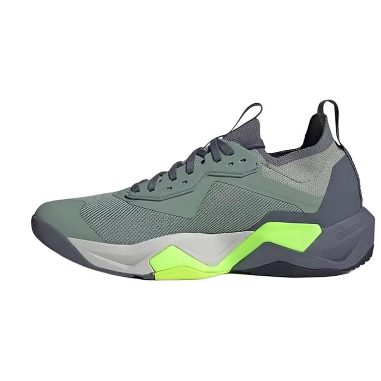 adidas Rapidmove ADV 2 HIIT серебристо-зеленые мужские кроссовки Core-Black Lucid-Lemon JH6167