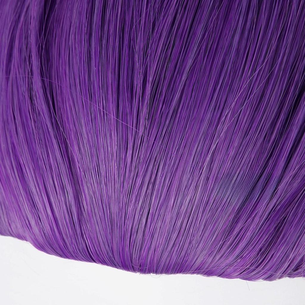 Rumi Косплей Синтетический парик Предварительно заплетенный Фиолетовый Женский Волос 105см Пушистый Яки Хвост Аниме Термостойкие Парики