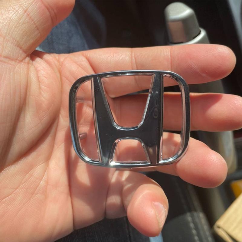 cvrdk7 50/53mm ABS Car Steering Wheel Emblem Sticker Accessories For Honda Civic FIT Accord Prelude CRV 5th City CRZ CRX Jazz HRV Pilot
