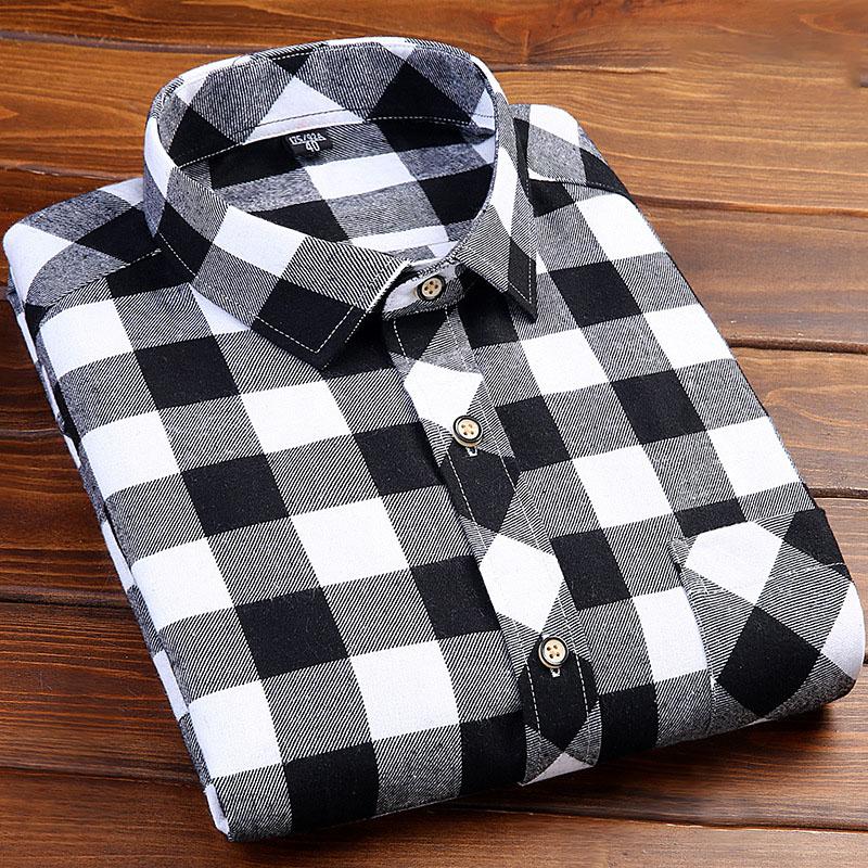 Men's Winter Warm Long Sleeve Plaid Shirts Flannel Fur Lined Thick Formal Shirts Fleece Casual Shirt for Men Dress Shirts
