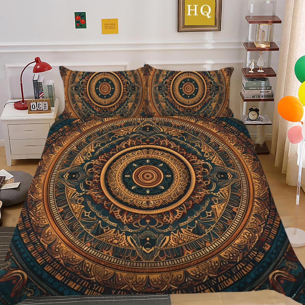 Постельное белье Мандала, украшение для спальни, модные комплекты постельного белья, одноместные полноразмерные покрывала из микрофибры, мужские постельные принадлежности, костюмы