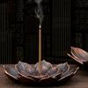 1pc Alloy Incense Burner Stick Holder Plate Burner Plate Buddhism Coil Lotus Censer, Incense Burner.