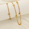 Korean-style, niche design, heart-shaped necklace, stainless steel, versatile women's bracelet, jewelry