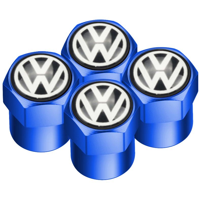 For VW 4Pcs Car Tire Valve caps Car Sticker for VW Volkswagen Passat Golf Polo Touran Accessories YHBE-V487 EM1