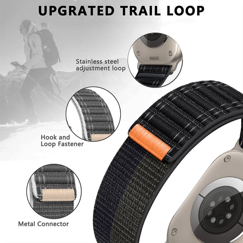 Нейлоновый ремешок для Apple Watch Series 10 9 8 7 6 5 SE 2 44мм 45мм 42мм 38 40мм 41мм Ремешок для iWatch Ultra 2 Браслет