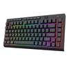 Redragon K524 Игровая Bluetooth Английская Тихая 12 Макро RGB Совместимая с и Черная Клавиатура, Беспроводная, 3-режимное Подключение, 2.4 ГГц, USB-C Проводная, 75%