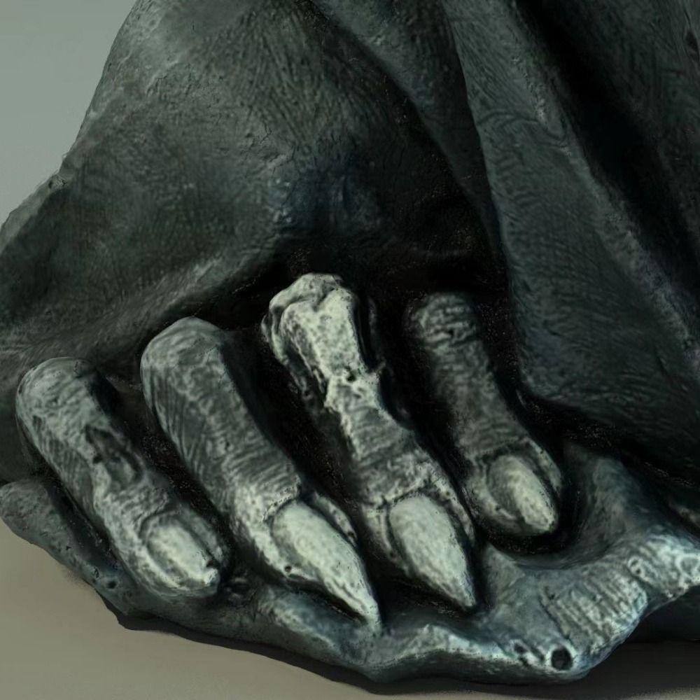 Gothic Halloween Grim Reaper Resin Craft Grim Reaper Ornaments Half-body Ghost Hand Statue Outdoor