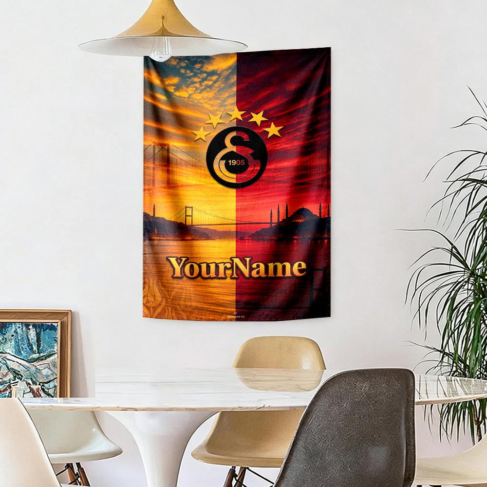 Galatasaray Custom Your Name Wall Decor Tapestry Art For Pet Memorial Birthdaywedding Party Backdrop Family Gift