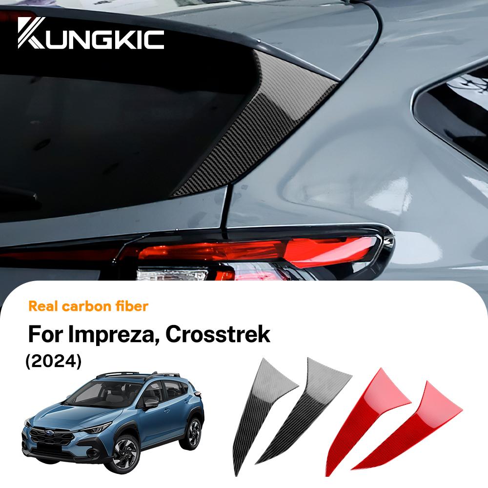 Carbon Fiber Style Interior Sticker for Subaru Crosstrek 2024 Impreza 2024 Rear Wing Strip Trim