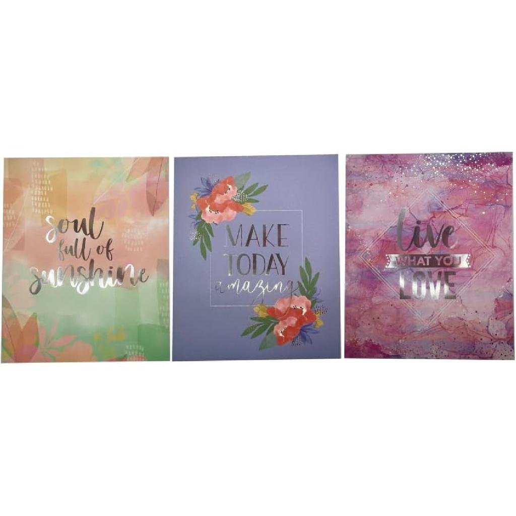 2 Pocket Folders Portfolios 3 Designer Patterns Letter Size Decorative Folders for Kids, Home, Office, School (piration)