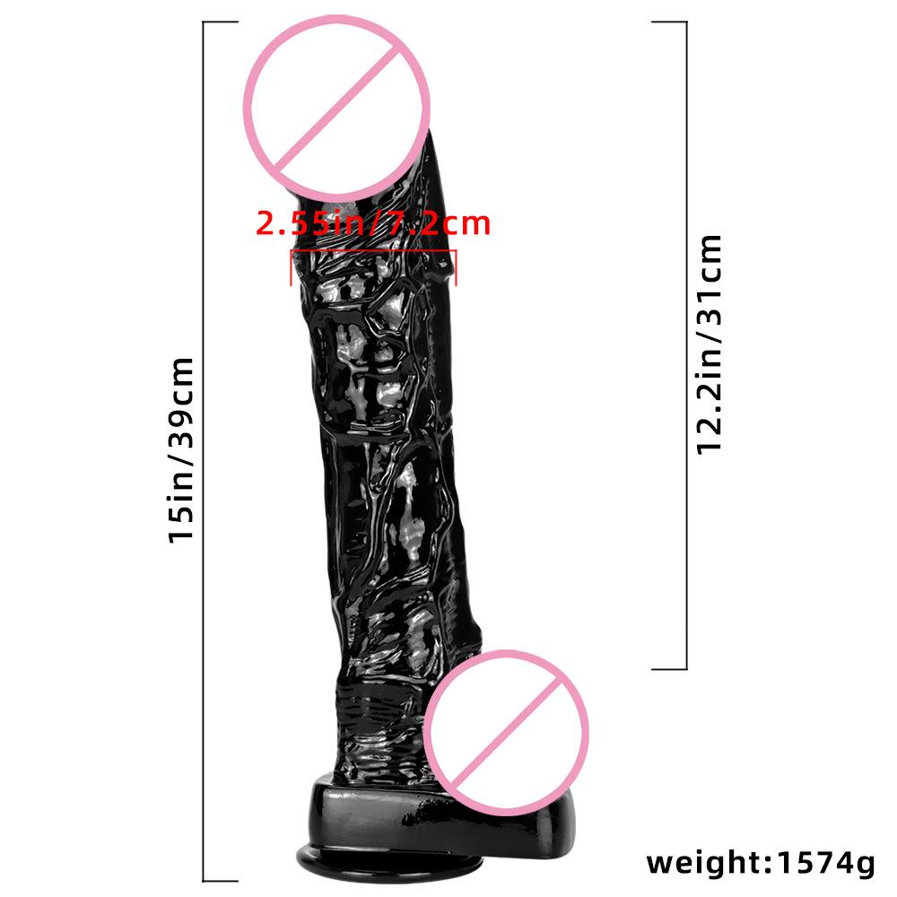 39CM Huge Dick Black Monster Cock Dildo for Anal Anal Plug Fisting BDSM Sex Anal Toys Realistic Penis Fetish