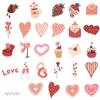 58pcs Valentine's Day Love Stickers, Reusable Vinyl Decals for Laptops, Water Bottles, Phone Cases, Guitars - Cartoon Design