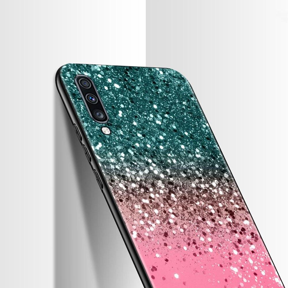 Для Samsung Galaxy A20e A70 A20s A50 A10s A40 Note 20 Ultra 10 A10 A30 A03 A91, полностью тонкий, золотой, розовый, с блестящим принтом, телефон, принципиально