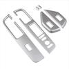 RUIQ Interior Door Window Button Switch Panel Cover Garnish for Honda New Step WGN RP Series (Satin Silver)