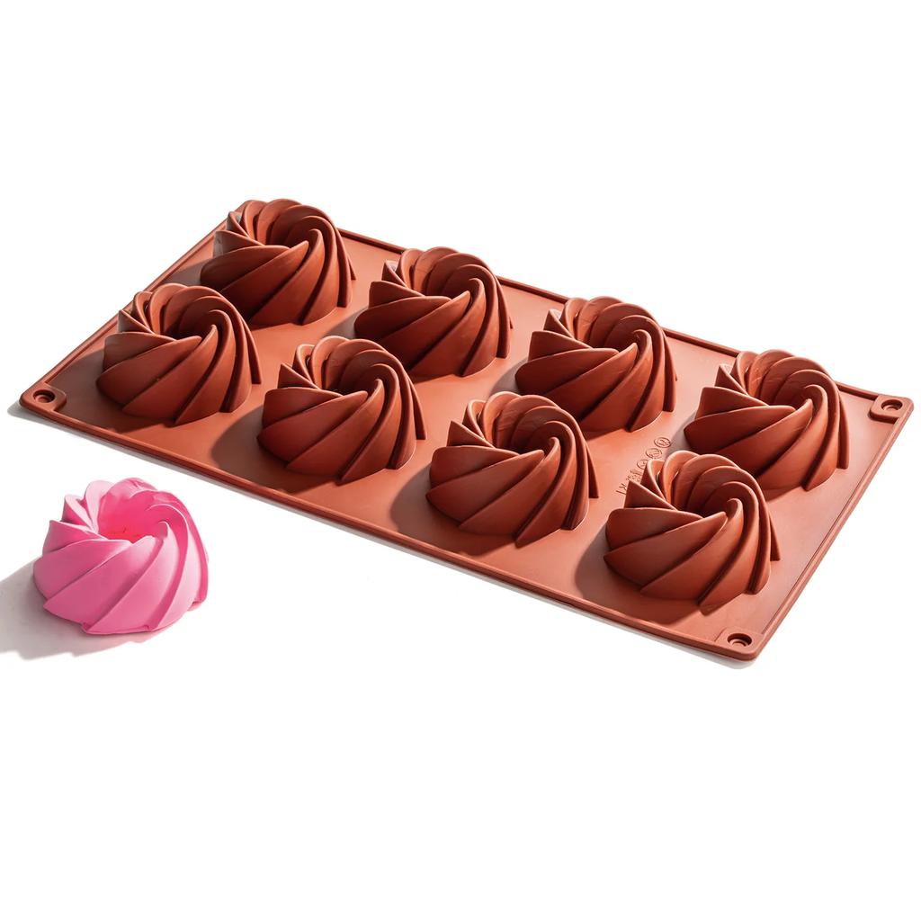 12 Cavity Oval Savarin Soap Mold Mould Muffin Cupcake Pan Silicone Jelly Polymer Clay Craft Art DIY Kitchen Baking Tools