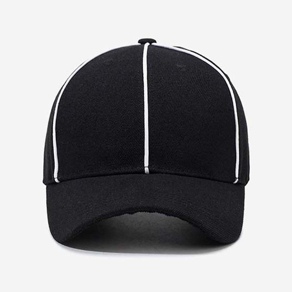 Adjustable Professional Referee Baseball Cap Black / White Peak Cap for Soccer Match Women