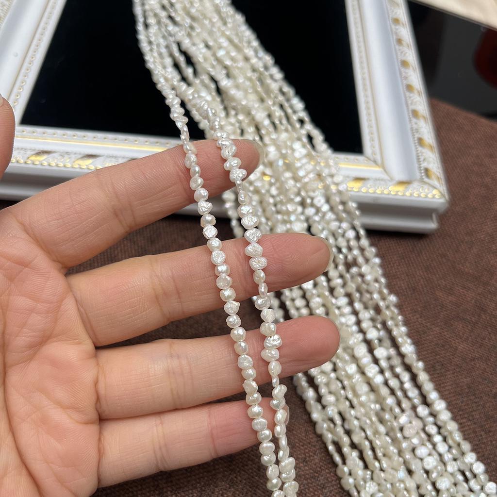 1 нить мини белых бусин из натуральной ракушки перламутра, бохо двухсторонние светлые бусины, 3-5 мм, для изготовления украшений своими руками, идеальный свадебный крафт о любви, 36 см