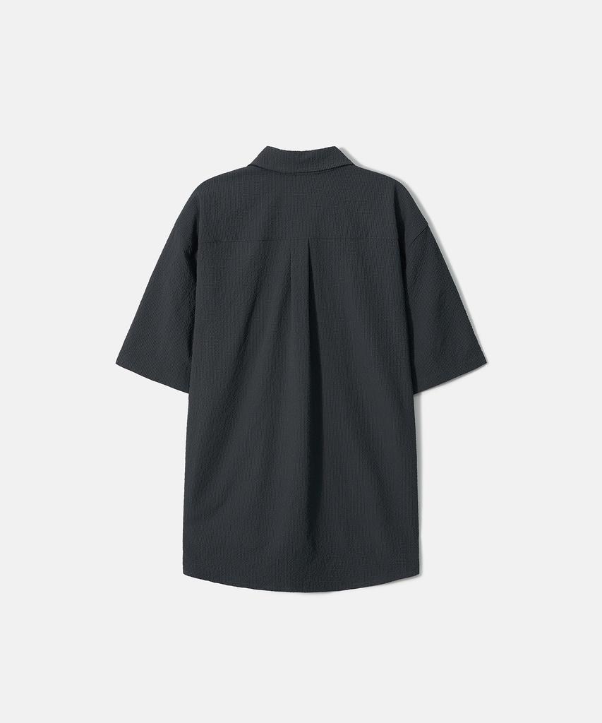 TRIP LE SENS Mist Grid Half Shirt_Charcoal