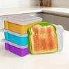 Toast Shaped Silicone Sandwich Box Airtight Food Container BPA Free Portable Lunch Box  For Travel